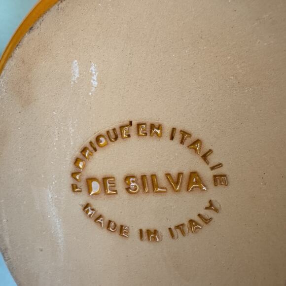 2 De Silva Pottery Terracotta Pottery Glazed Casserole Soup Bowls Made in Italy - Picture 4 of 7